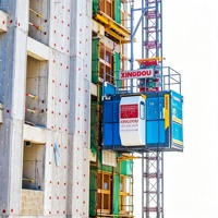 Ascenseur de chantier personnalisé OEM, monte-charge de passagers, élévateur de matériaux de construction avec conversion de fréquence VFD, certifié CE ISO