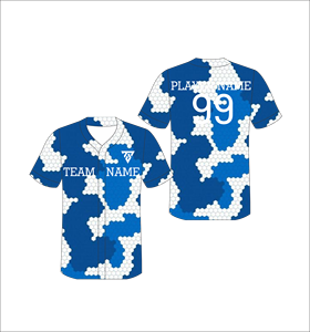 Camiseta de Béisbol Sublimada Personalizada, Cuello en V, Manga Corta, Unisex, Adulto, Secado Rápido, Poliéster, Nombre del Equipo, Jugador 99, Diseño a Rayas - Product Image 3