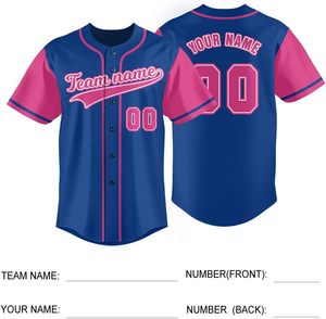 Maillot de baseball 100 % polyester pour homme et jeune, maillots de softball personnalisés, uniformes unisexes, t-shirt imprimé numérique à boutons style hip-hop - Product Image 5