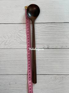 Ensemble d'ustensiles en bois 1 pièce : cuillères, spatules, fourchettes, outils de cuisine sculptés à la main, artisanat Khadim, compatibles micro-ondes, lave-vaisselle et four - Product Image 3