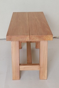 Banc d'extérieur moderne en teck avec finition naturelle pour patio et jardin - Product Image 3