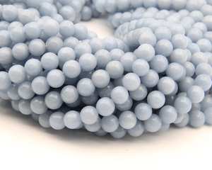 Lot en gros de perles de bijoux certifiées, non traitées, en pierres précieuses naturelles, bleu ange, rondes, facettées et calibrées - Product Image 4