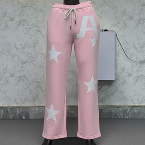 Men Fleece Casual Sweatpants Custom Hot Selling <b>Drawstring</b> Closure Cotton Straight Leg Sweat Pants Low Price - Product Image 1