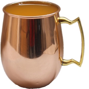 Authentic Copper Mule <b>Mug</b> with Hand Hammered Texture Uses Ideal for Cocktails Mocktails Iced Beverages and Bar Serving - Product Image 1