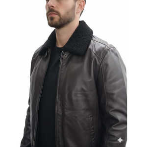 Veste de moto d'hiver pour homme Leathertex avec fonction coupe-vent et tissu PU - Product Image 1