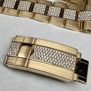 Elegant Luxurious Hip Hop Square Antique Style Wristwatch Hand-Studded VVS Clarity Moissanite Diamonds Glass Stainless Steel - Product Image 3