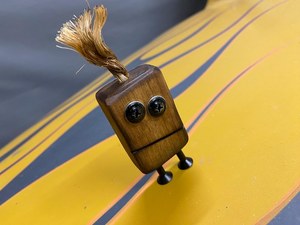Cute and unique Wooden Robot Custom Design <b>Desk</b> Ornament Handmade Wooden Art Figure for Office <b>Desk</b> <b>Shelf</b> and Study Room - Product Image 5
