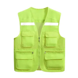 OEM Multi Pockets Outdoor Men's Casual <b>Work</b> Safari Fishing Travel Photo <b>Cargo</b> Vest Fishing Photography Vest for Fishing Hiking - Product Image 6