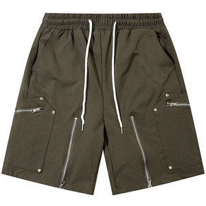 Men's Tactical <b>Cargo</b> Shorts Multi-Pocket Zipper Techwear Streetwear Elastic Waist Drawstring Summer Casual Outdoor Work Shorts - Product Image 2