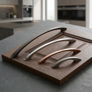 Poignée de meuble de bar en laiton massif sur mesure, finition graphite noir, pour cuisine moderne de luxe, vente en gros, export - Product Image 2