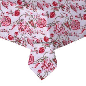 Mantel de Mesa 100% Algodón Estampado a Mano, Mantel de Lino Orgánico Básico, Venta al por Mayor de Fábrica, Mantel Cuadrado - Product Image 4