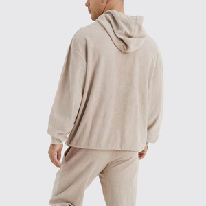 Ensemble de survêtement décontracté pour homme avec logo brodé personnalisé, sweat à capuche et pantalon de survêtement, style streetwear, vente en gros, fabricant OEM - Product Image 4