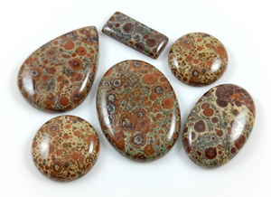 Lot en gros de cabochons en jaspe astéroïde Radha Arts, pierres précieuses naturelles marron-rouge, 25-40mm, formes et tailles variées, pierres brutes pour bijoux - Product Image 4