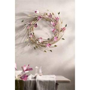 Gold Metal Ginkgo <b>Leaf</b> Wreath Handmade Iron Botanical Hoop Garland Antique Brass Front Door <b>Wall</b> <b>Decor</b> Sign - Product Image 4