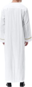 Jubba Árabe Transpirable para Hombre, Ropa Musulmana con Mangas Largas, Nueva Llegada 2026, Ropa Islámica Thobe, Thobes Omaníes para Hombre - Product Image 3