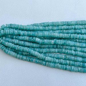 ลูกปัดหินอัญมณีเหลี่ยมเพชรพลอยจากอเมซอนธรรมชาติขนาด6มม. 7มม. ลูกปัดยาง Heishi สำหรับการทำเครื่องประดับอุปกรณ์ DIY ในราคาที่ดีที่สุด - Product Image 4