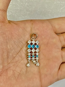 Conjunto de Collar y Pendientes de Topacio Azul, Chapado en Oro Amarillo de 22K, Regalo de Joyería para Ella, Conjunto de Collar y Pendientes para Boda - Product Image 2