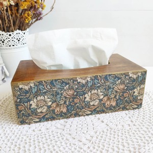 Porte-mouchoirs en bois imprimé floral vibrant pour la décoration festive, les occasions spéciales, le bureau, la maison, le comptoir et les cadeaux - Product Image 4