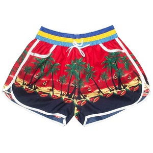 Shorts de plage pour femmes avec protection solaire UV, impression numérique, respirant, logo personnalisé, cordon de serrage réglable - Product Image 3