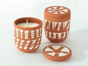 Pot à bougie en terre cuite - Product Image 2