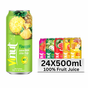 Jus de fruits aromatisé en bouteille PET 490ml avec pulpe, sans sucre ajouté VINUT Distributeur Grossiste Importateur Vietnam Exportation Réfrigéré - Product Image 1
