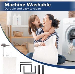 Lit surélevé pour chat avec vue à 360° °   View - Cadre en métal antirouille, matelas amovible lavable en machine (fin), comprend un jouet pour chat - Product Image 6