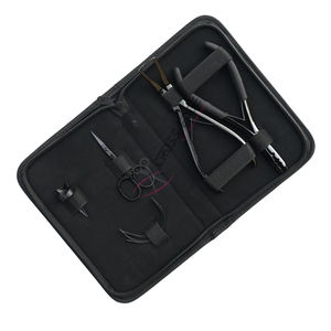 Kit d'outils tout-en-un pour extensions capillaires professionnelles : Pince à micro-anneaux, Pince à sertir, Doigtier de séparation, Aiguilles à coudre courbées - Product Image 1