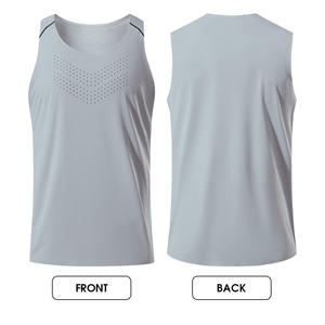 เสื้อกล้ามกีฬาโพลีเอสเตอร์สำหรับเด็กผู้ชาย เสื้อกั๊กเดินทางแบบไม่มีแขน เสื้อกล้ามออกกำลังกายสำหรับผู้ชาย เสื้อกล้ามเพาะกาย ฟิตเนส วิ่ง รับสกรีนโลโก้ - Product Image 2