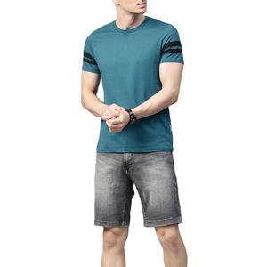 T-shirts décontractés d'été 100 % coton pour hommes, personnalisables OEM/ODM, coupe ample et motifs unis, fabriqués par BS - Product Image 1