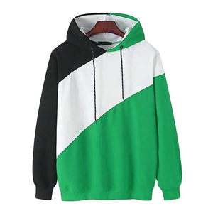 Sweater Washed Black White Winter Season Wholesale Men's Custom Size Knitted Cotton Fleece Hooded Zipper-Up Solid Color <b>Top</b> <b>Coat</b> - Product Image 4