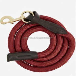 Cuerda para Caballos de Algodón Tejida a Mano, Resistente para Uso Diario, con Extremos de Cuero Suave - Product Image 1