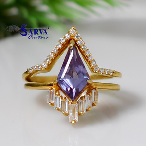 Elegante Anillo de Alejandrita en Forma de Cometa, Plata de Ley 925, Chapado en Oro, Anillo de Compromiso y Boda Vintage con Detalles de Circonita Cúbica - Product Image 6