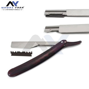 Kit de Rasage Professionnel pour Barbier : Rasoir Droit Shavette, Lame à Rasoir, Façonnage de la Barbe, Rasage de la Tête, des Joues et du Visage - Product Image 2