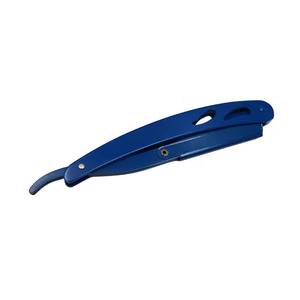 Blue Plastic Straight <b>Razor</b> <b>Single</b> <b>Blade</b> For Barber Shop Face Shaving - Product Image 4