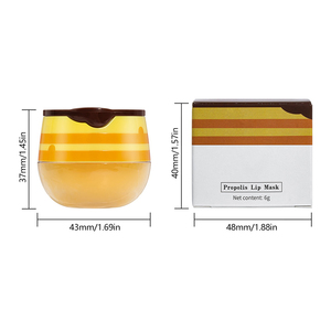 Masque pour les lèvres au miel et à la propolis, traitement hydratant profond pour les lèvres sèches et gercées, à utiliser la nuit - Product Image 6