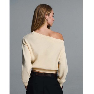 Suéter de punto con lentejuelas y lazo, de manga larga para mujer - Sudadera cálida oversize con hombros caídos - Product Image 4
