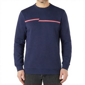 Mens Navy Cotton <b>Sweatshirt</b> <b>Crew</b> <b>Neck</b> Long Sleeve Pullover Casual Streetwear - Product Image 4