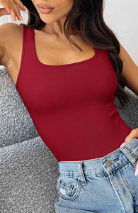 ชุดกระชับสัดส่วนพลัสไซส์ ระบายอากาศได้ดี บอดี้สูทแบบร่อง ช่วยเก็บหน้าท้อง คอกว้าง แขนกุด กระชับรูปร่าง เสื้อทรงพื้นฐาน - Product Image 5