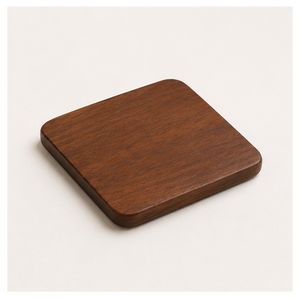 Premium Handcrafted Square Walnut Wood <b>Coasters</b> Set For Coffee <b>Table</b> Natural Wood Drink <b>Coaster</b> Eco-Friendly Heat Resistant Mats - Product Image 2