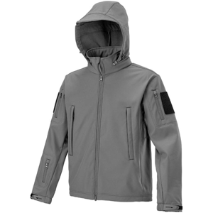 Veste polaire coupe-vent à capuche pour homme, couleur unie, fermeture éclair, style vêtement de travail, pour l'automne, coupe classique, extérieur en polyester - Product Image 4