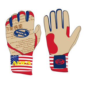 Guantes de Bateo de Béisbol de Marca Personalizada, con Alto Agarre, Acolchados de Cuero, Cierre de Hebilla Ambidiestro, Negro/Blanco - Product Image 2