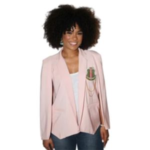 AKA Cape Blazer Rose pour Femme, Veste sans Manches Légère à Col Ouvert, Style Grec Élégant, Tenue Superposée Formelle et Décontractée - Product Image 3