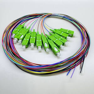 สายไฟเบอร์ออปติก SMF 12 เส้นใย  แบบมีสีสัน  ปลอกหุ้ม LSZH  ความยาว 1.5 เมตร  แบบ Single Mode  หัวต่อ SC  ขัดเงา APC  สายไฟเบอร์แบบ Pigtails  G652D - Product Image 1