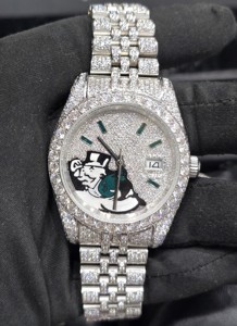 Montre Sport Mécanique de Luxe pour Homme avec Moissanite VVS Haut de Gamme, Gemmes de Couleur D, Design Rond Élégant, Pierres Scintillantes Premium - Product Image 5