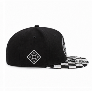 Nueva Gorra Snapback de Moda con Diseño de Tablero de Ajedrez, Gorra de Béisbol Bordada con Visera Plana, Gorra Snapback con Logotipo Personalizado - Product Image 2