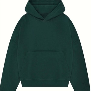 High Quality Cotton French Terry Men's Regular Fit Hoodie <b>Thick</b> <b>Fleece</b> Quick Dry Breathable Pocket Drop Shoulder Solid Custom - Product Image 1