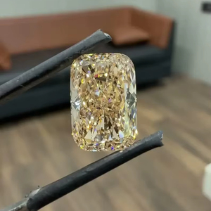 Diamant de laboratoire CVD 5.06 carats, taille coussin allongée, couleur Champagne fantaisie, pureté VS1, pierre centrale à taille personnalisée pour bague de fiançailles - Product Image 1