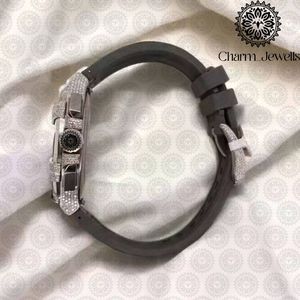 Montre mécanique de luxe vintage pour homme Charm Jewells, boîtier en acier inoxydable 42 mm, cadran en verre, bracelet 20 mm, fermoir déployant - Product Image 4