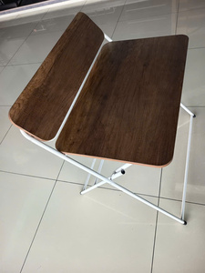 โต๊ะพับได้แบบเคลื่อนย้ายได้ทันสมัยสำหรับเล่นเกมคอมพิวเตอร์ในพื้นที่ขนาดเล็กพร้อมโครงไม้พื้นผิวโต๊ะระดับพรีเมียมชั้นวางหนังสือ - Product Image 4