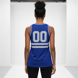 Maillot de basket authentique personnalisé avec logo d'équipe, impression numérique, broderie 3D, maillot d'entraînement unisexe à rayures fines - Product Image 3